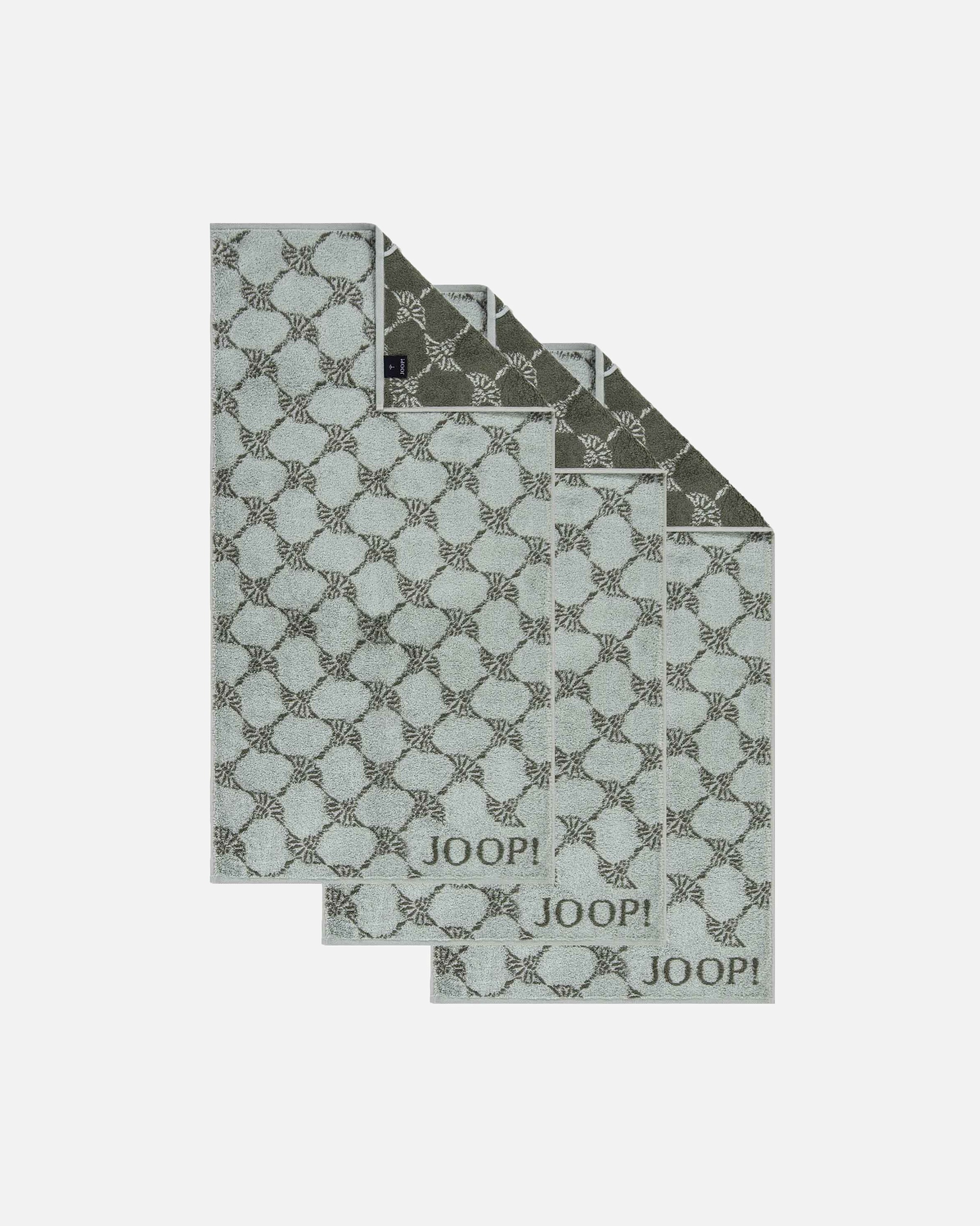 Handtuch für Unisex JOOP! Handtuch 3er Pack 'Classic / Infinity / Signature' Salbei Cornflower