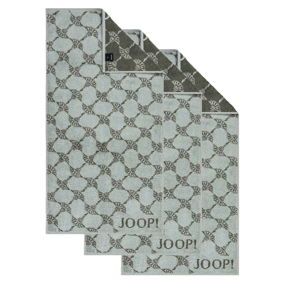 JOOP! Handtuch 3er Pack 'Classic / Infinity Signature' Salbei Cornflower