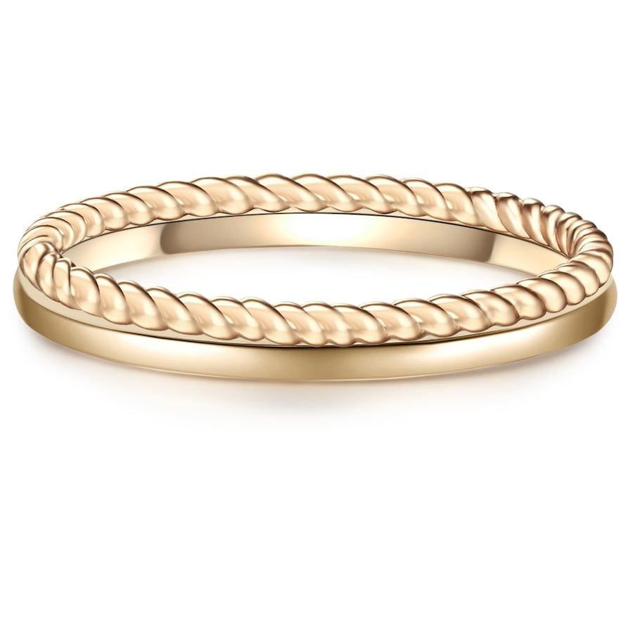 Lulu & Jane Ring Messing in Gelbgold 56 Damen