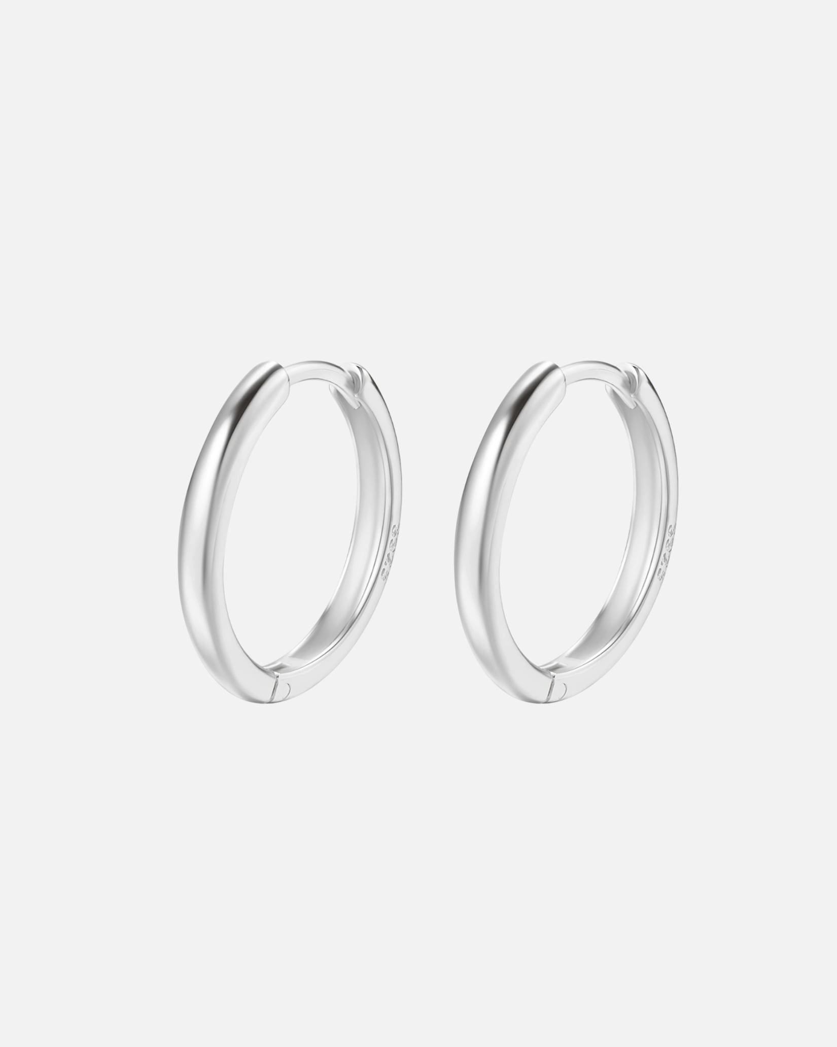 Ohrringe für Weiblich Hey Happiness Default Brand Line Valentinstags-Geschenk: Klassische Creolen aus 925er Silber Silber