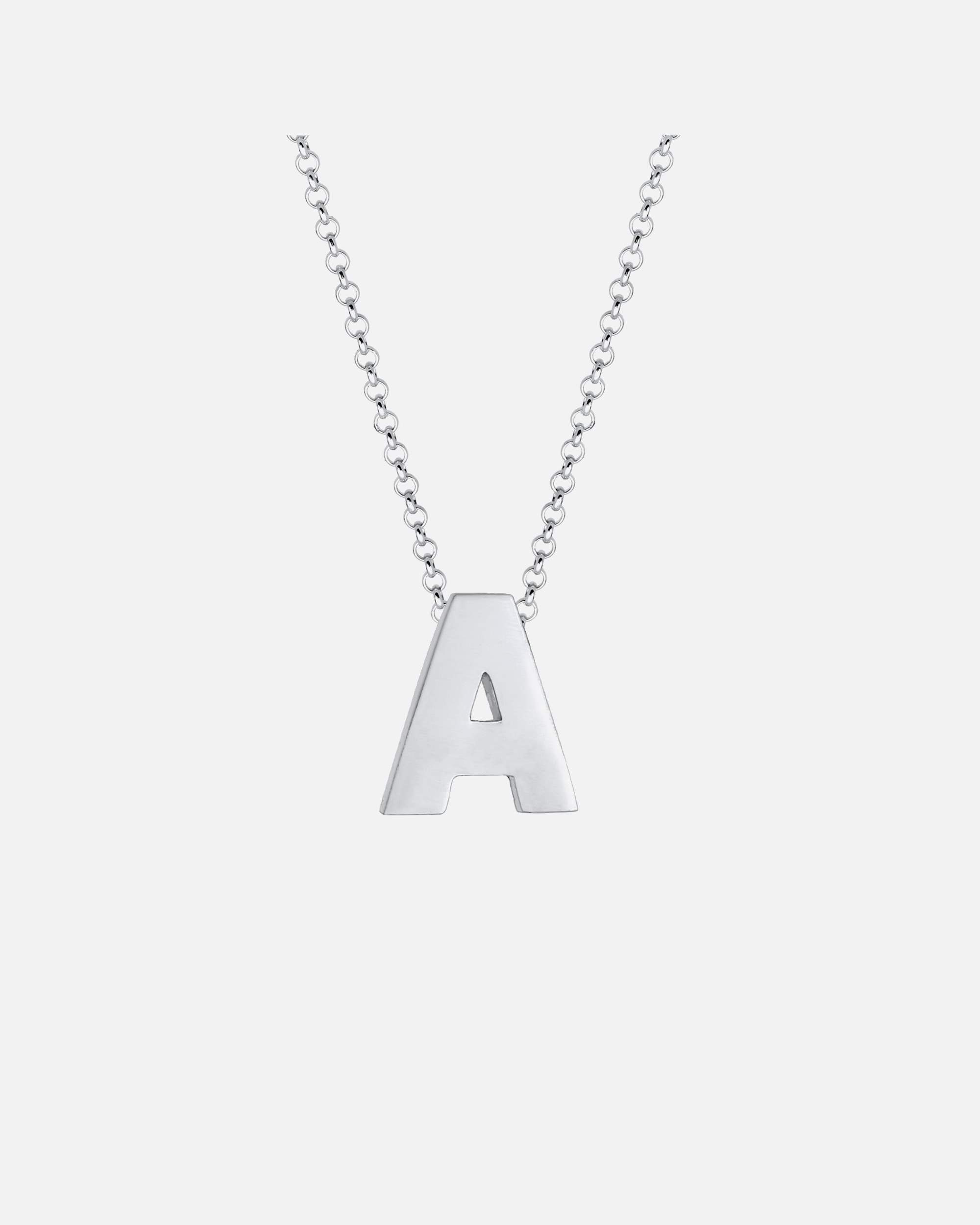 Halskette für Weiblich Elli Buchstabe A Initialen Minimal 925 Sterling Silber silberfarben