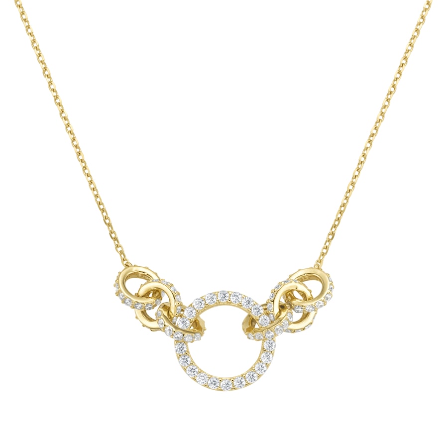 Giorgio Martello Milano Collier mit Zirkonia, Silber 925 Gold