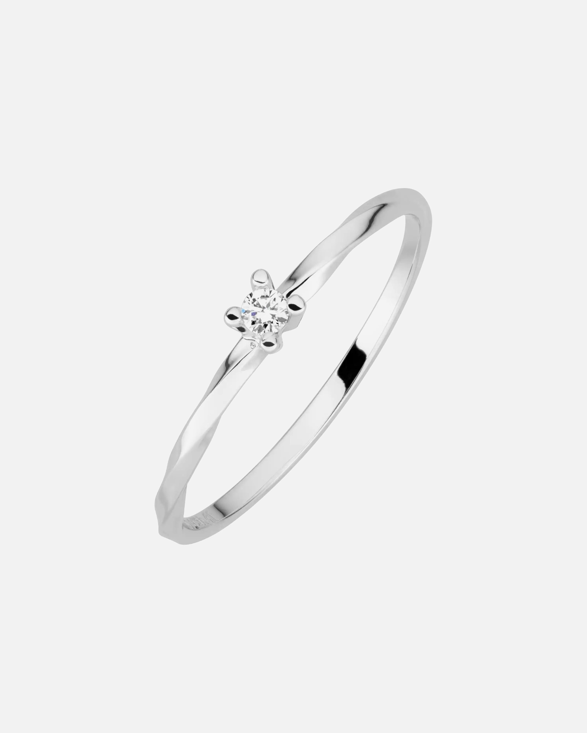 Ring für Weiblich Lyomi Default Brand Line Ring 585/- Gold Diamant Lab Grown weiß 0,04ct. 050 (15,9)