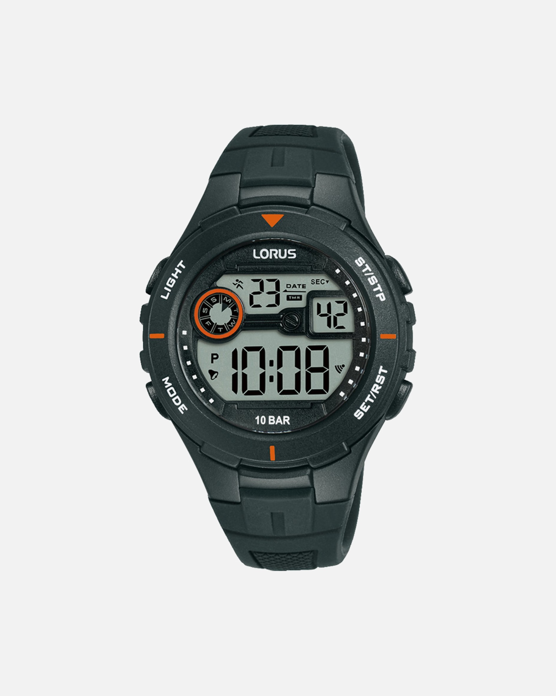 Uhr für Männlich Lorus Chronograph Kunststoff schwarz