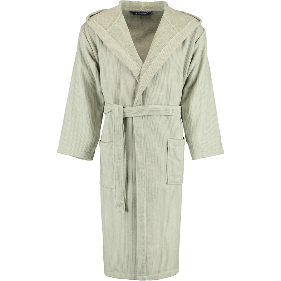 Rhomtuft Bademäntel unisex Kapuze Face & Body jade - 90 S Weiss