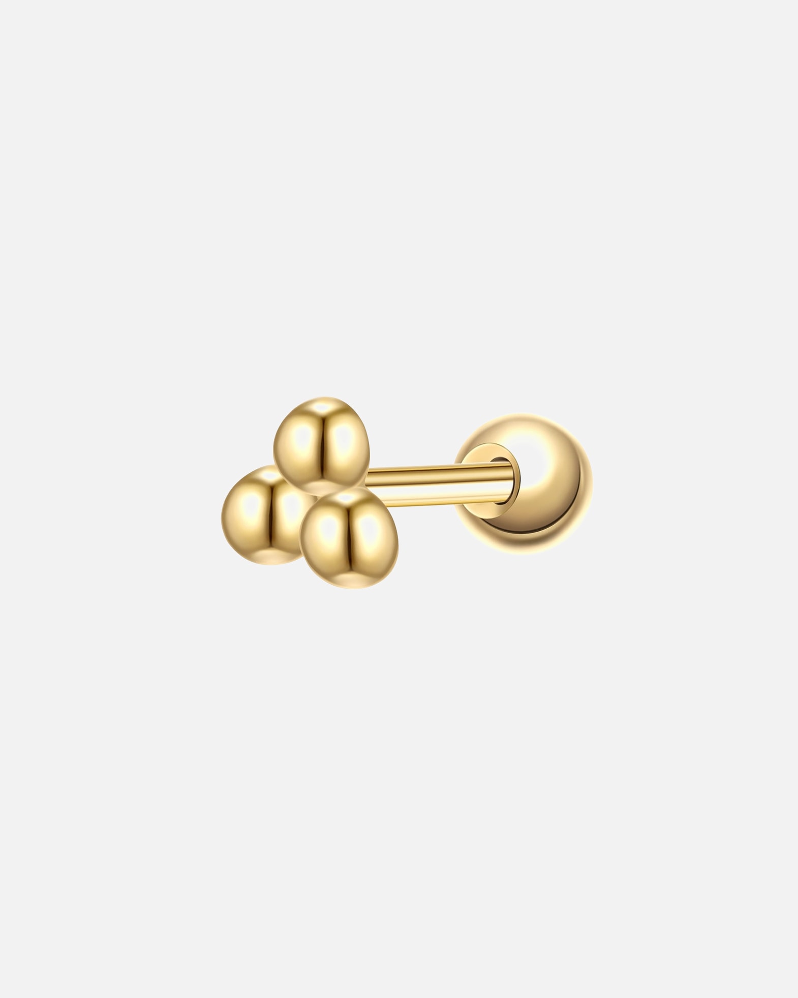 Ohrringe für Weiblich Glanzstücke München Piercing Kugeln aus Sterling Silber in gelbgold 3,7 mm