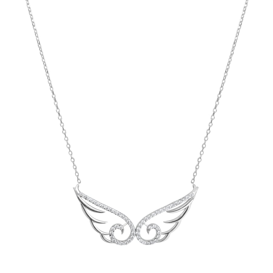 dKeniz Kette 925/- Sterling Silber Zirkonia 19,5cm Weiss Damen