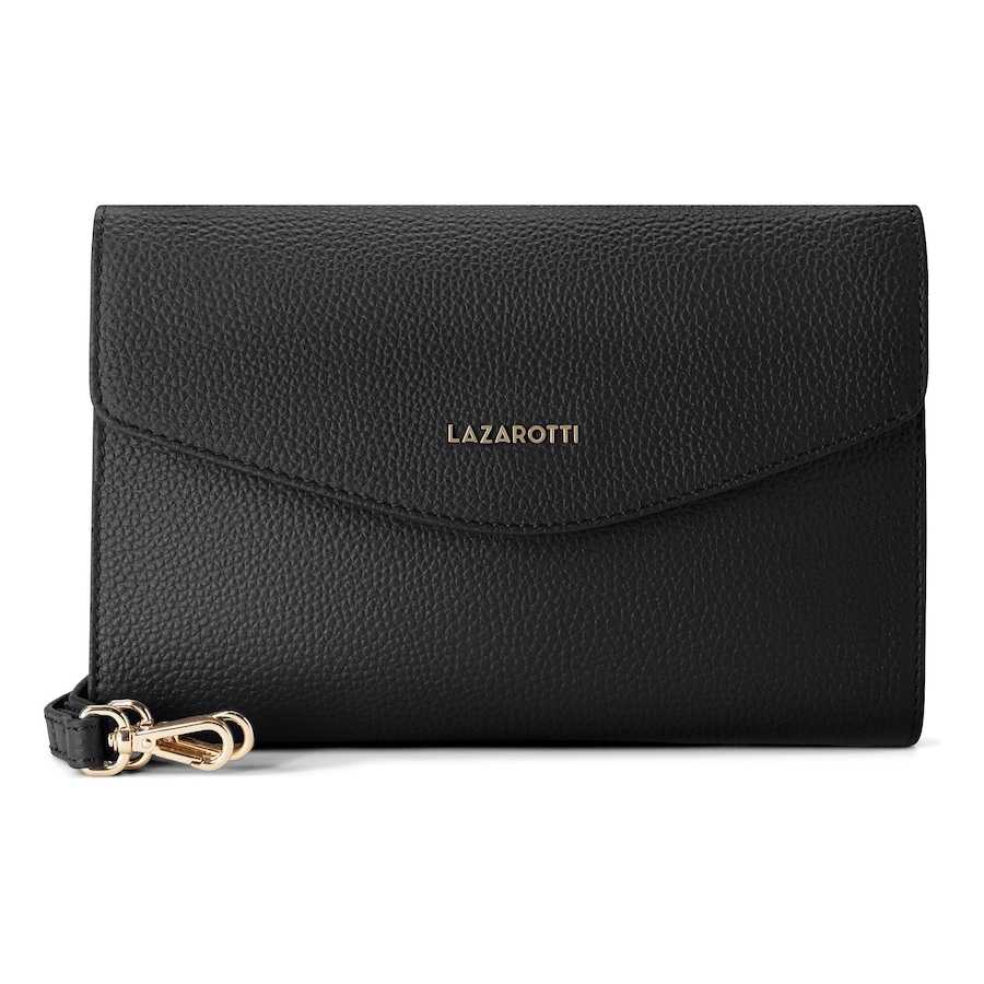 Lazarotti Bologna Leather Clutch black Schwarz Damen