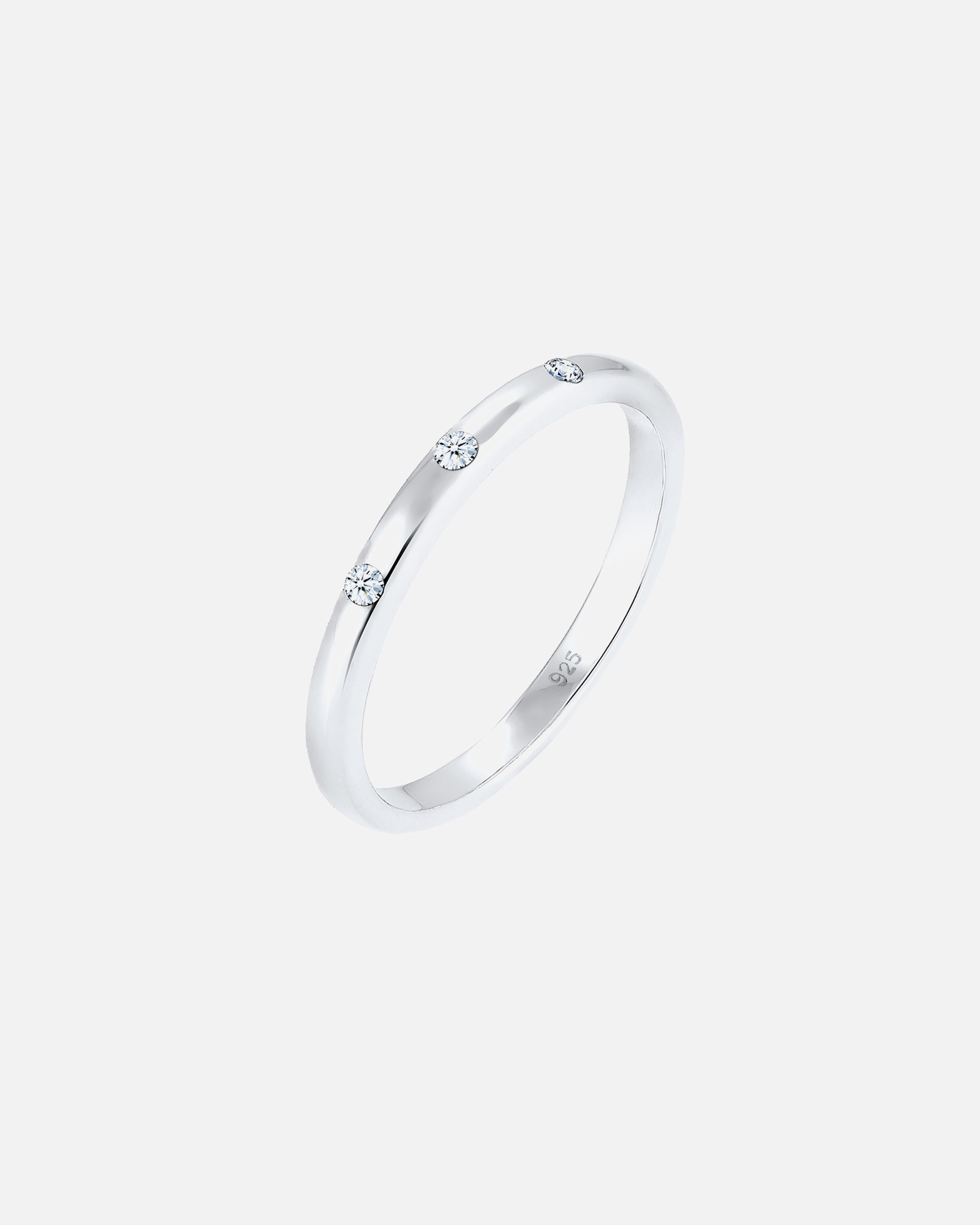 Ring für Weiblich Elli DIAMONDS Bandring Diamant (0.045 ct) 925 Sterling Silber 54