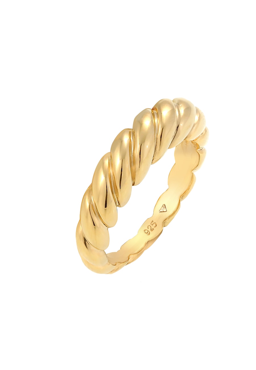 Elli Twisted Gedreht Bandring 925 Silber 58 Damen
