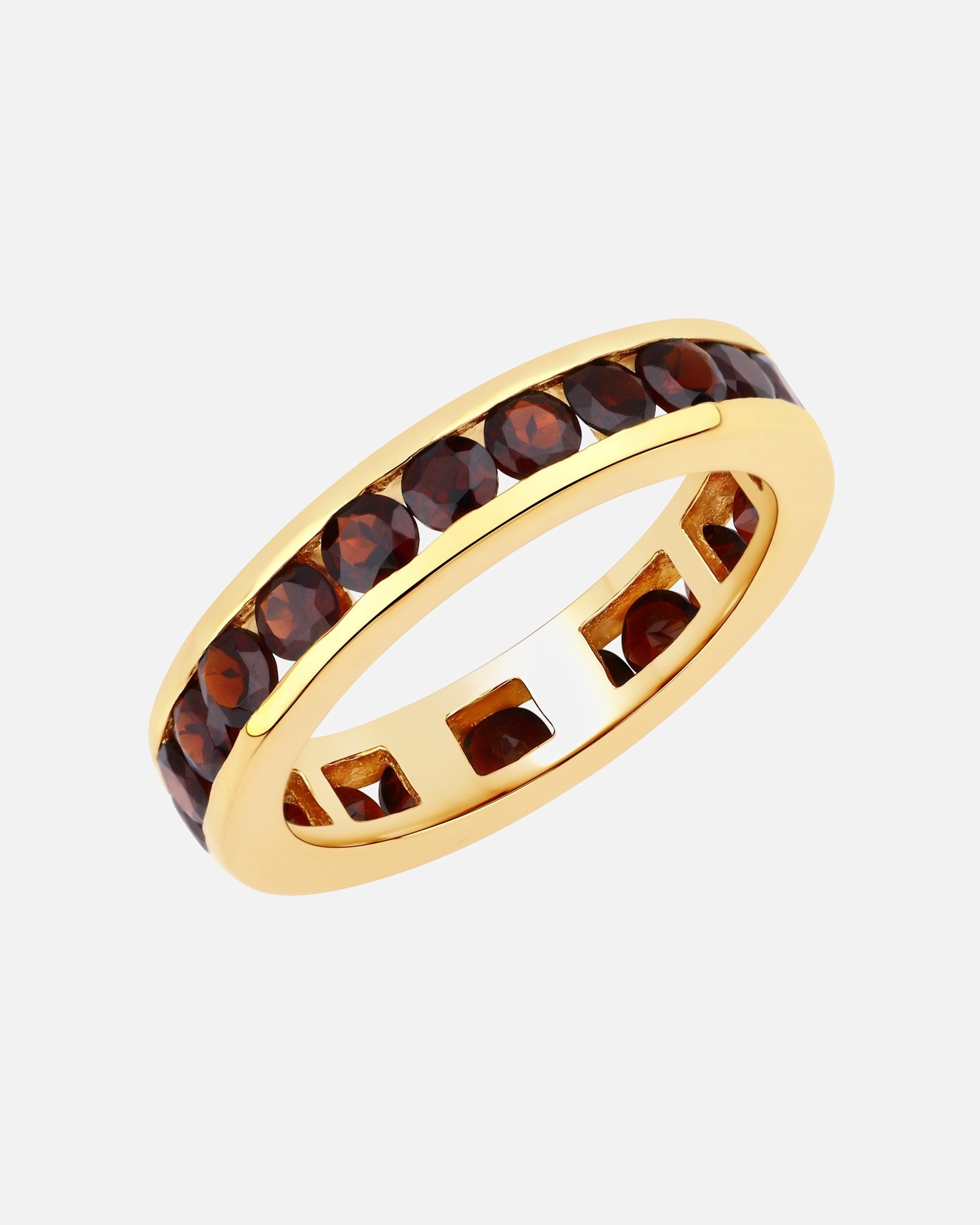 Ring für Weiblich Rafaela Donata Ring Sterling Silber Granat in Gelbgold 60