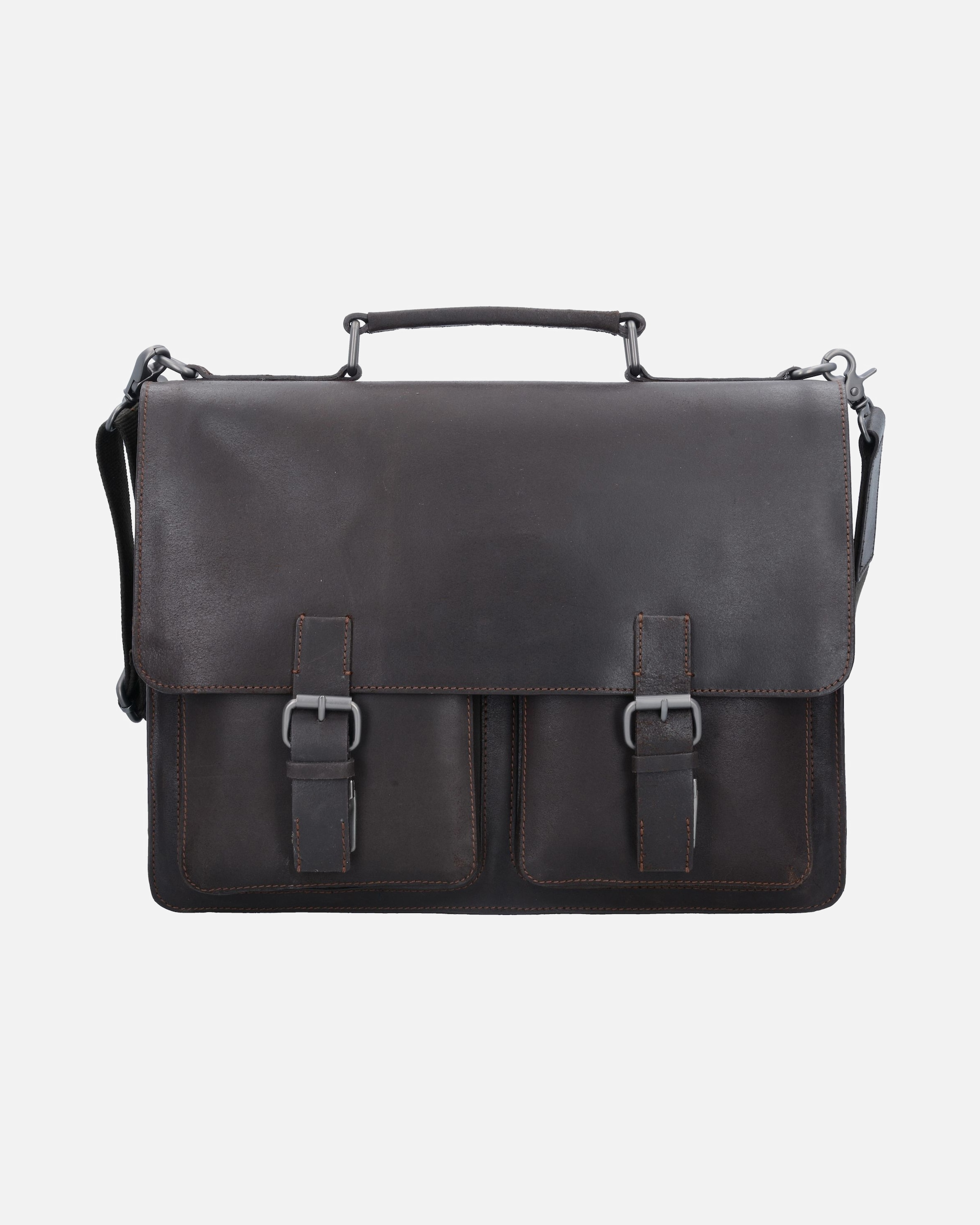 Laptoptasche für Männlich Leonhard Heyden Dakota Aktentasche Leder 40 cm Laptopfach braun
