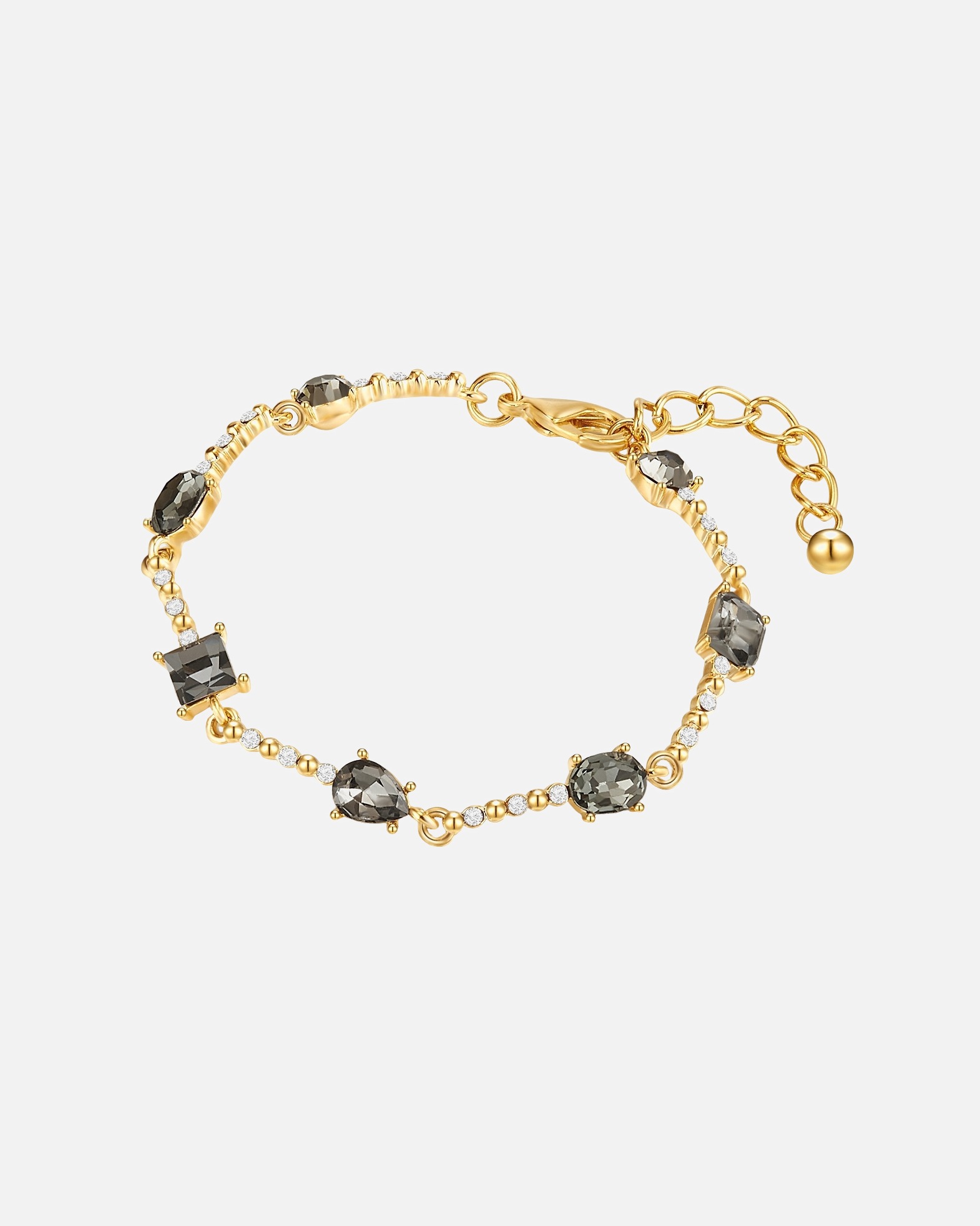 Armband für Weiblich Lulu & Jane Armband Metall-Legierung Glas in Gelbgold 18,0 cm Basislänge + 3,5 cm Verlängerung