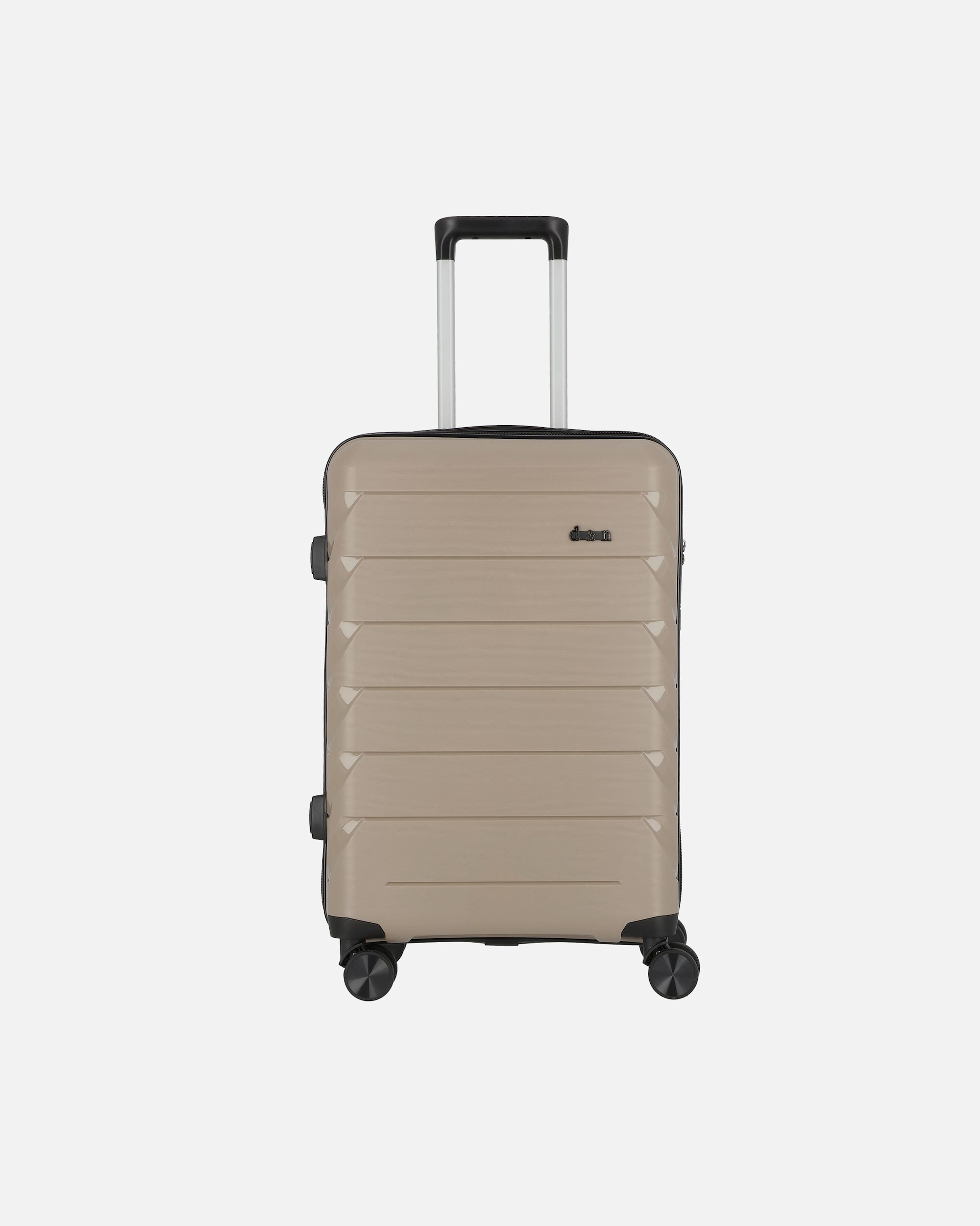 Koffer für Männlich d & n Travel Line 4100 4 Rollen Trolley M 64 cm taupe