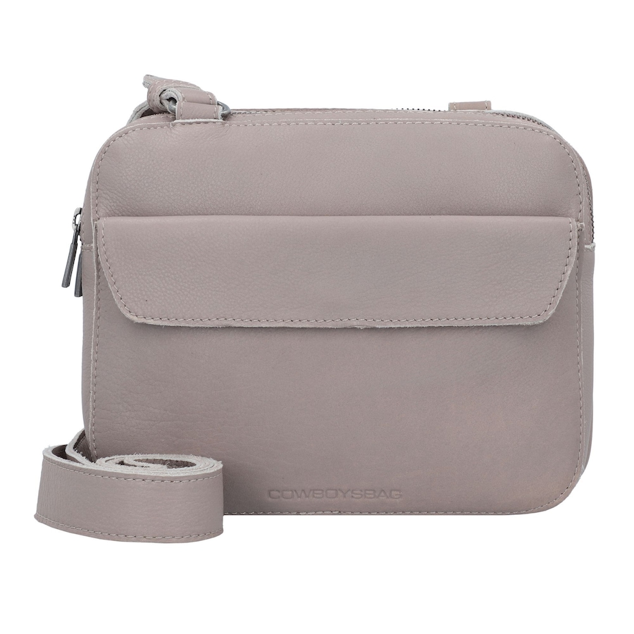 Cowboysbag Umhängetasche Anmore schwarz - leder beige Silber Damen