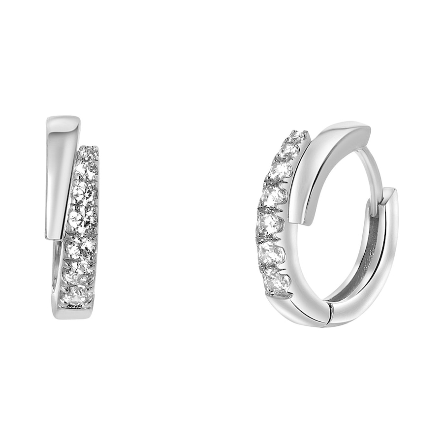 Lucardi Ohrringe 925 Silber - Gelbgold legiert Damen