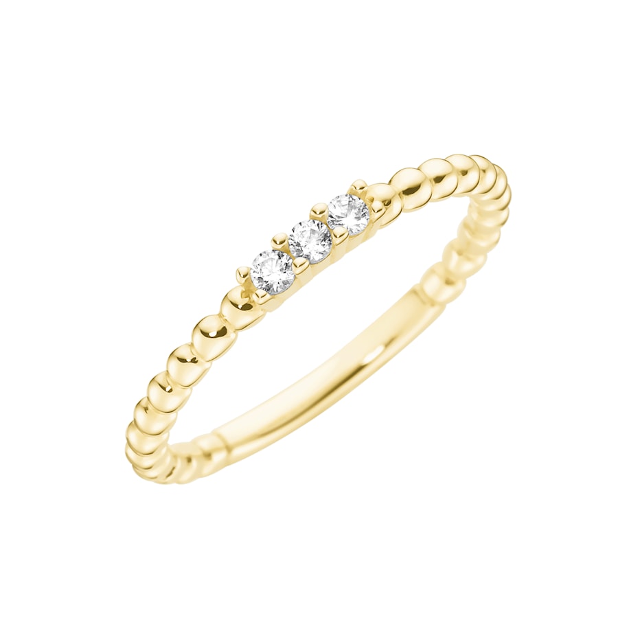 Luigi Merano Ring in Kugel-Design mit Zirkonia, Gold 375 56 Damen