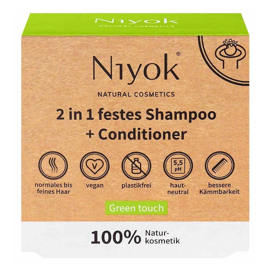 Niyok 2in1 festes Shampoo+Conditioner - Green touch 80 g