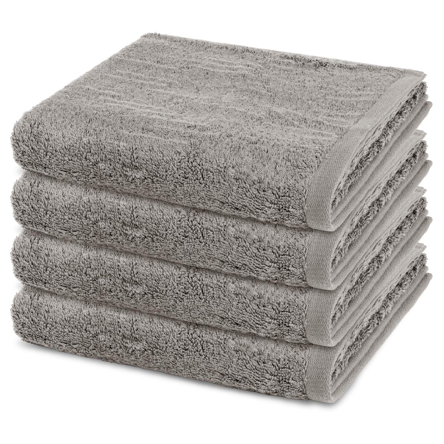 ROSS Handtuch-Set Premium (4er Set) Flanell Grau