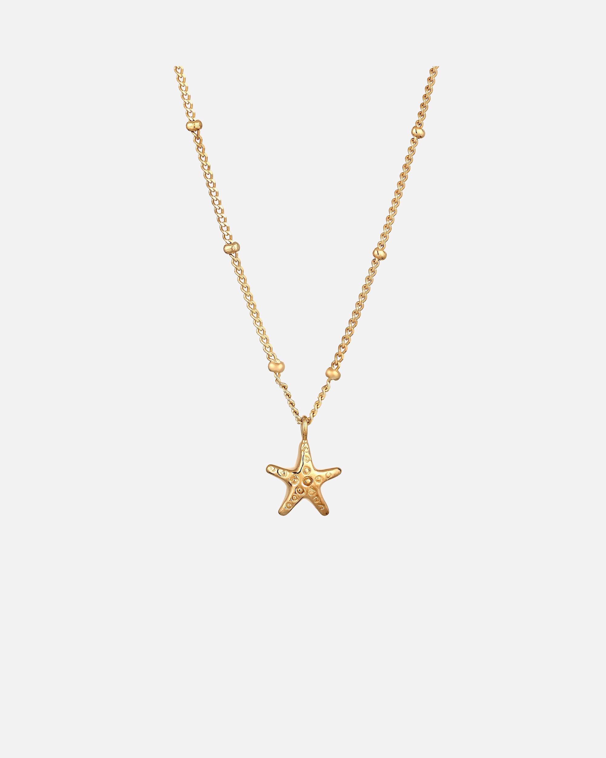 Halskette für Weiblich Elli Choker Seestern Anhänger 925 Sterling Silber goldfarben