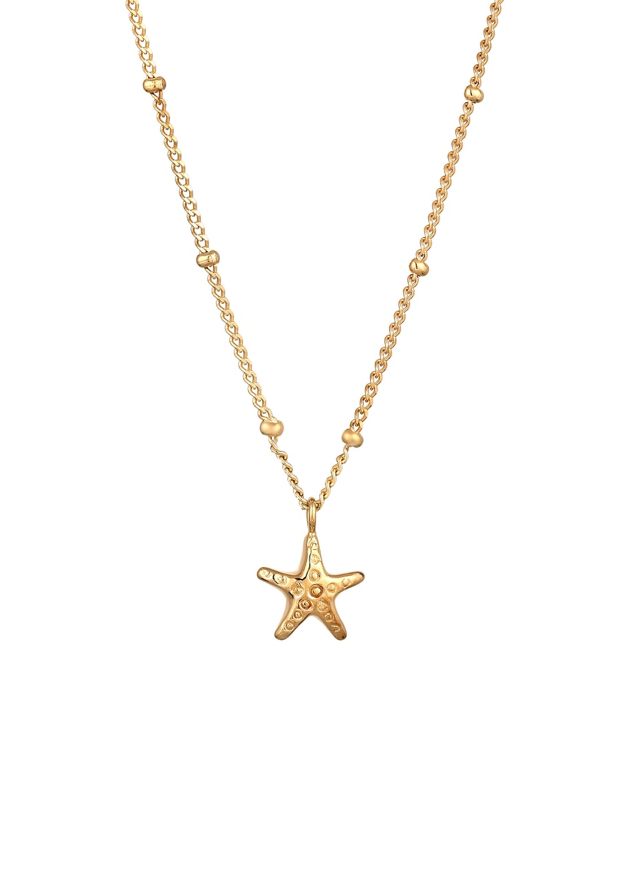 Elli Choker Seestern Anhänger 925 Sterling Silber goldfarben Damen