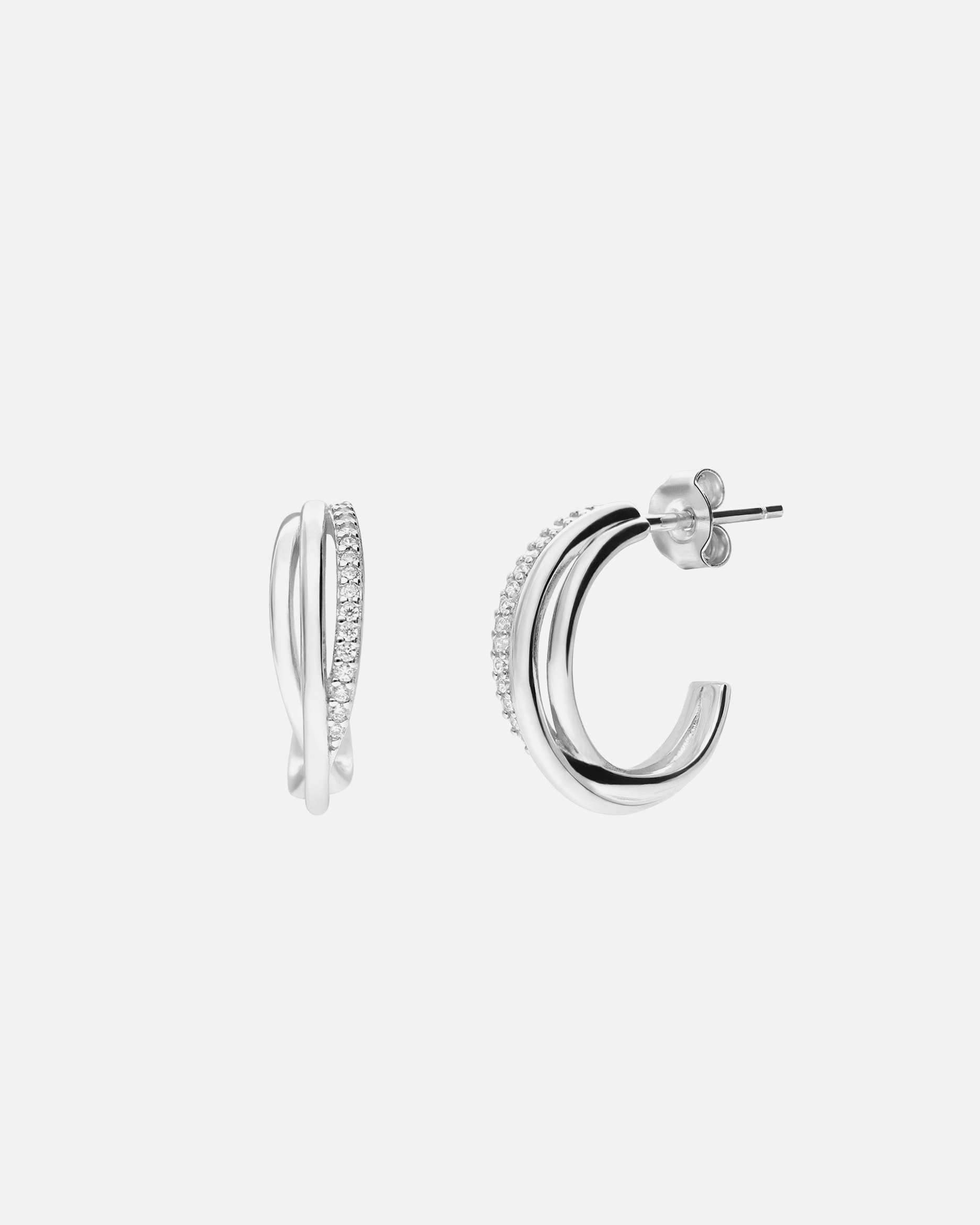 Ohrringe für Weiblich Lucardi Ohrringe 925 Silber Silber