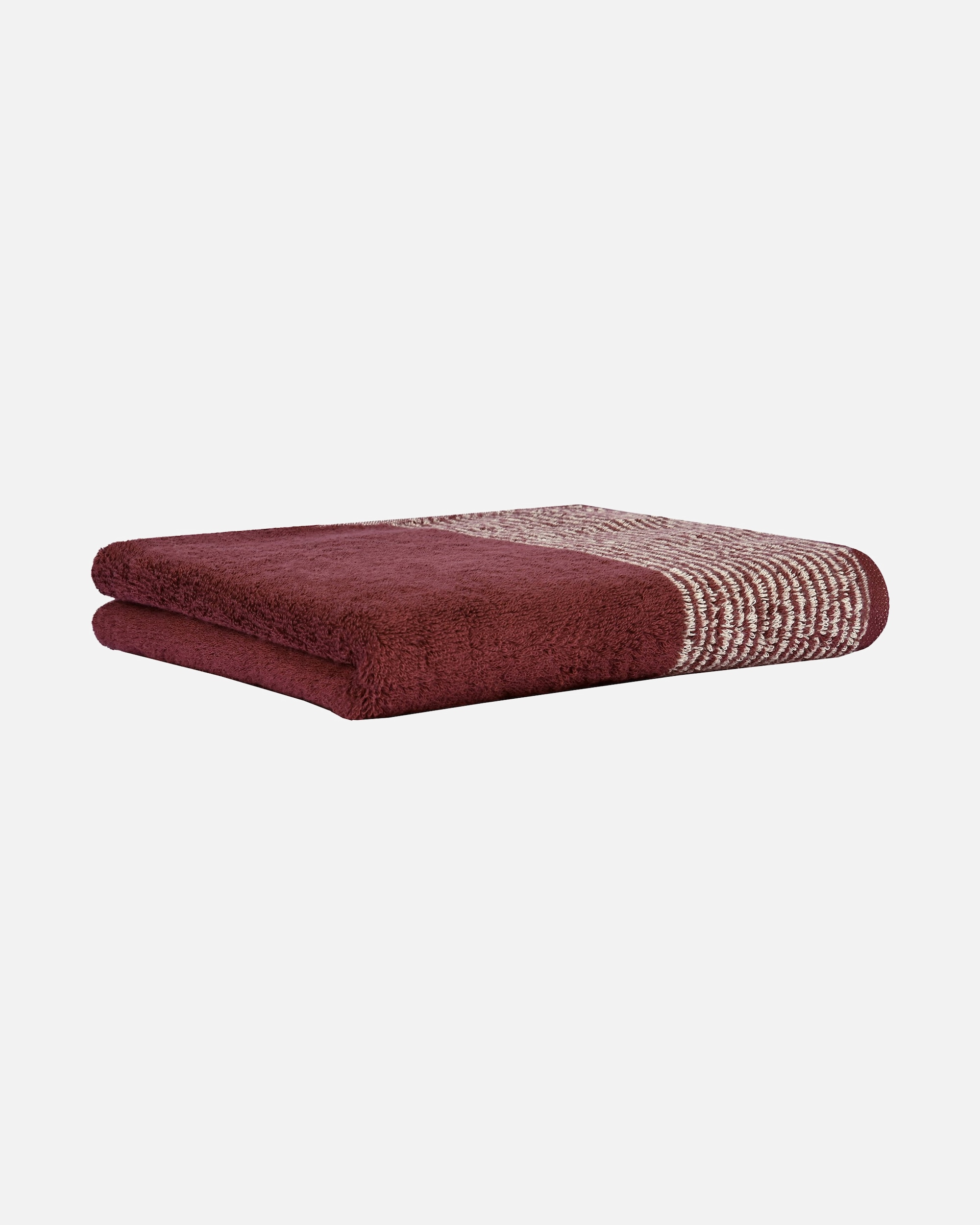 Handtuch für Unisex Cawö Gästetuch 1er Pack 'Luxury Home Two-Tone' Bordeaux