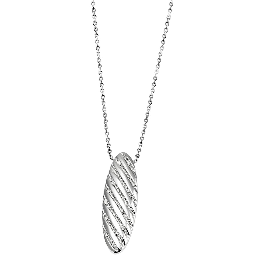 Goldmaid Anhänger mit Kette 925/- Sterling Silber Zirkonia weiß 45cm Damen