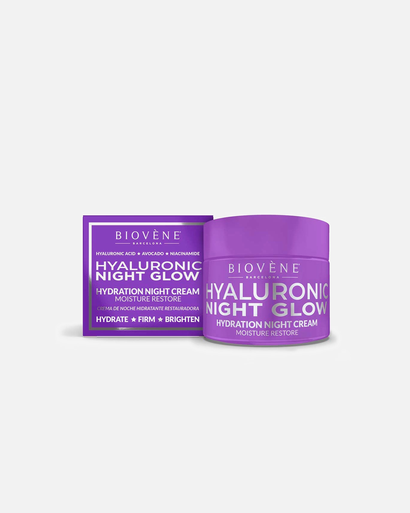 Nachtcreme für Weiblich Biovène HYALURONIC NIGHT GLOW Feuchtigkeitsspendende Nachtcreme 50 ml