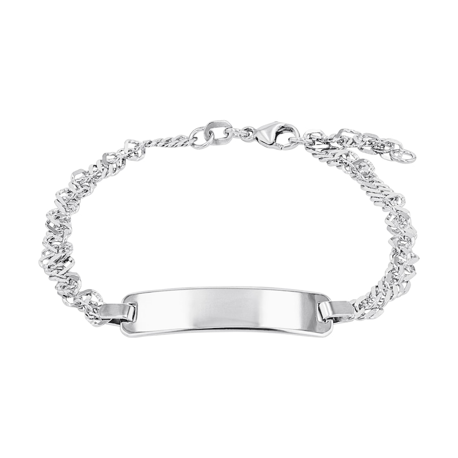amor Identarmband Silber Weiss