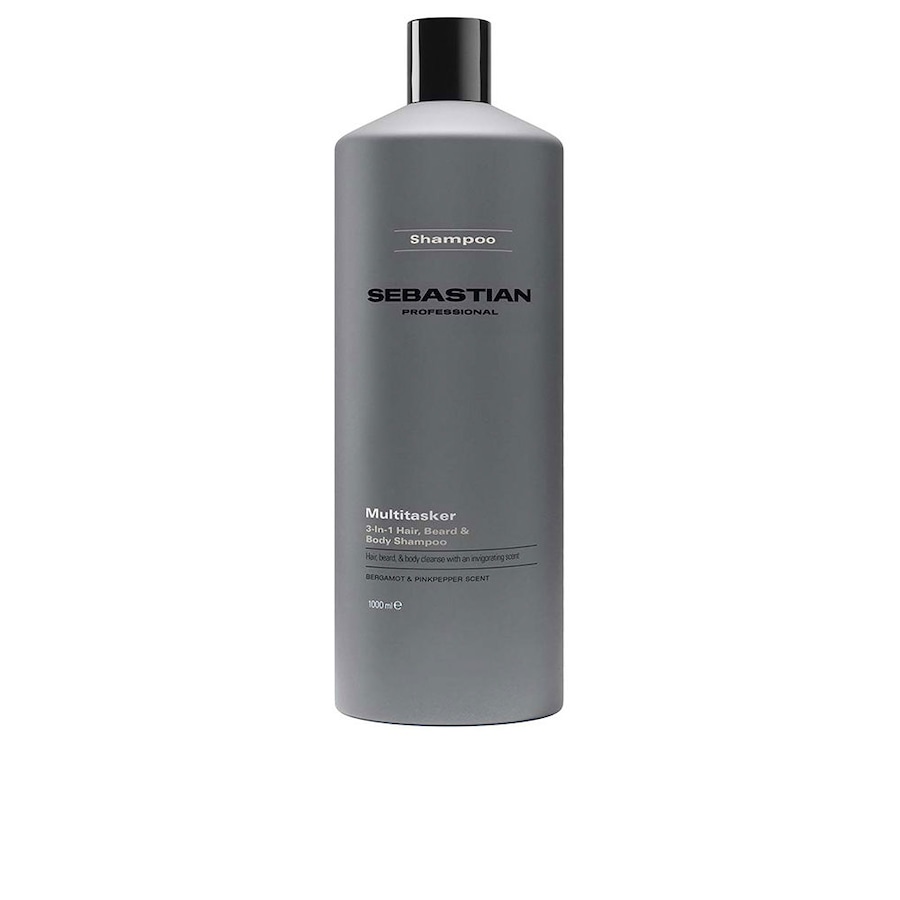 Sebastian MULTITASKER 3-in-1 Shampoo für Männer: Haar, Bart und Körper. Reinigt erfrischt. 1000 ml Herren