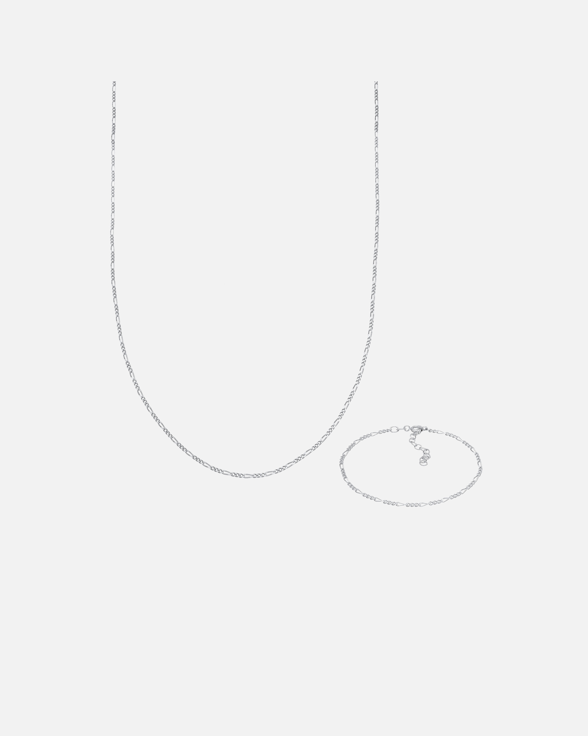 Schmuck für Weiblich Elli Figaro Halskette Armband Basic 925 Silber silberfarben