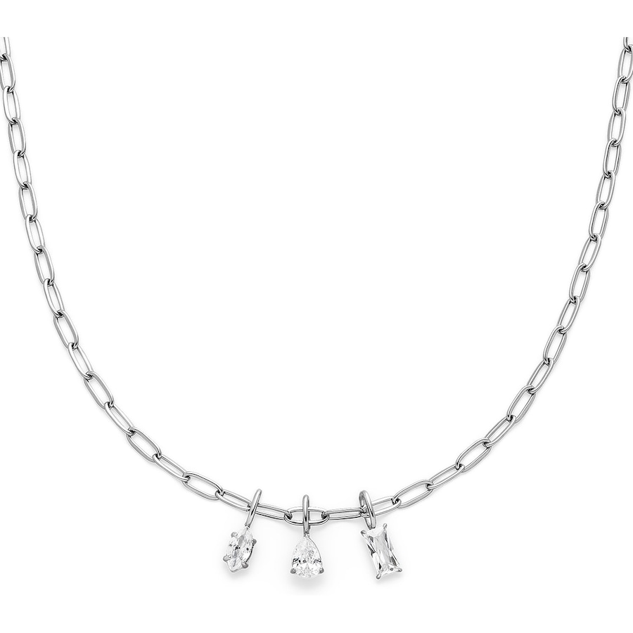 s.Oliver Kette Edelstahl, Farbstein silber Damen