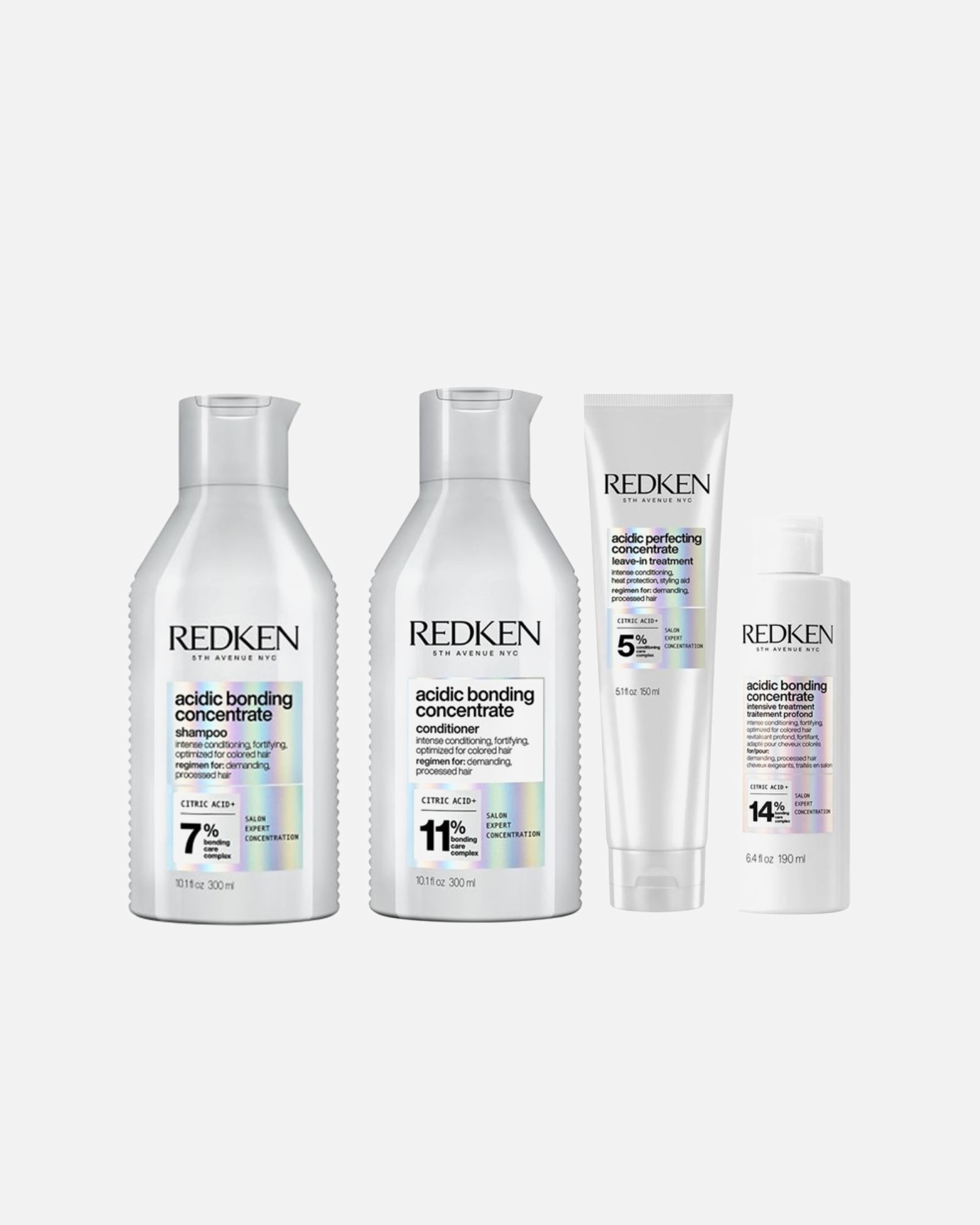 Haarpflegeset für Weiblich Redken Default Brand Line Acidic Bonding 4er Set (Shampoo / Conditioner / Treatment / Leave-In) 1 Stück