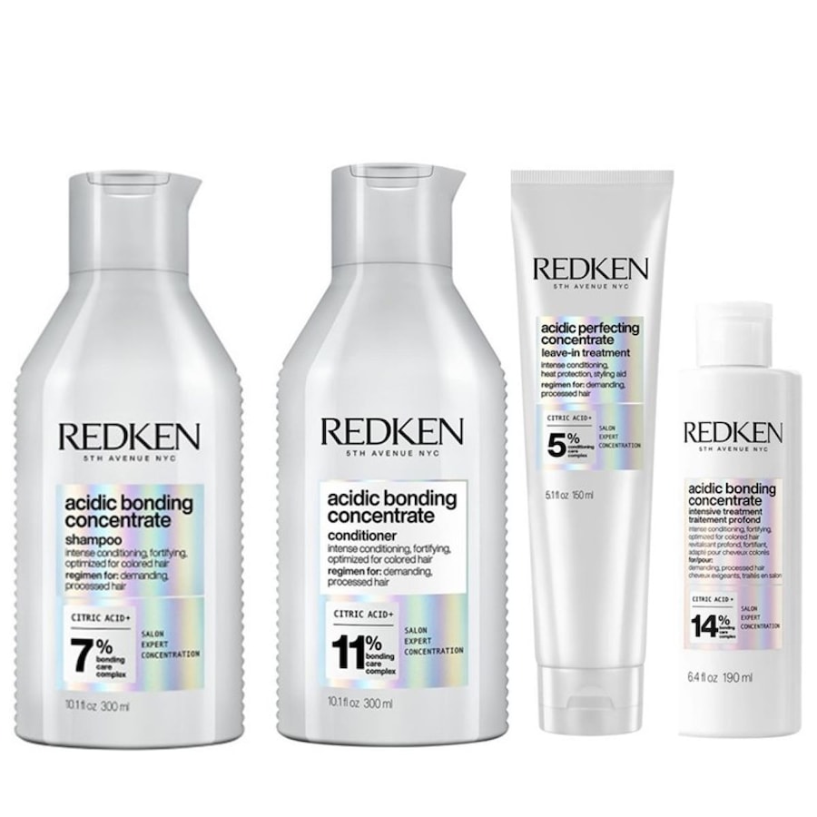 Redken Acidic Bonding 4er Set (Shampoo / Conditioner Treatment Leave-In) Damen