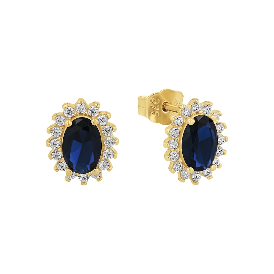 amor Ohrstecker Blau Weiss Damen