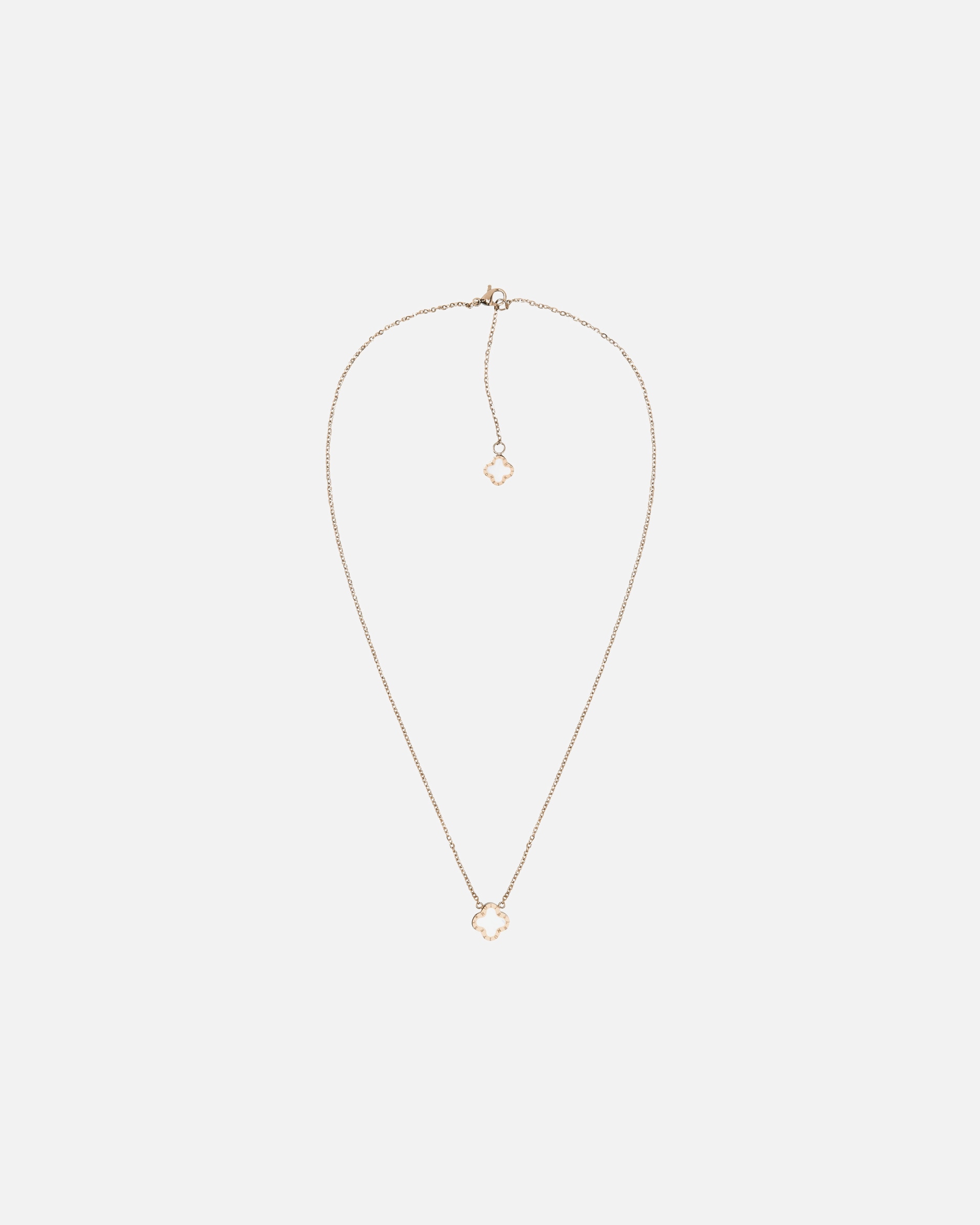 Halskette für Weiblich Lenoites Kette Mit Anhänger 'Four-leaf Clover Mini' rose gold white