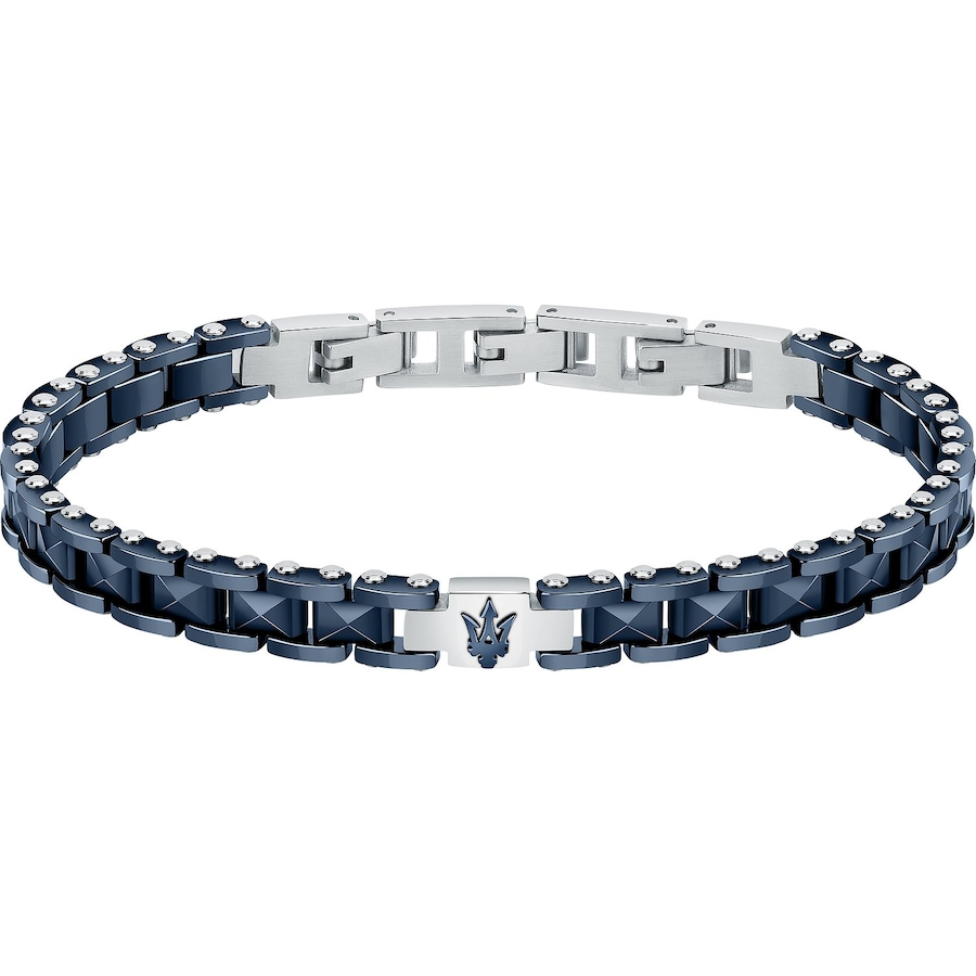 Maserati Armband Edelstahl, Keramik blau Herren