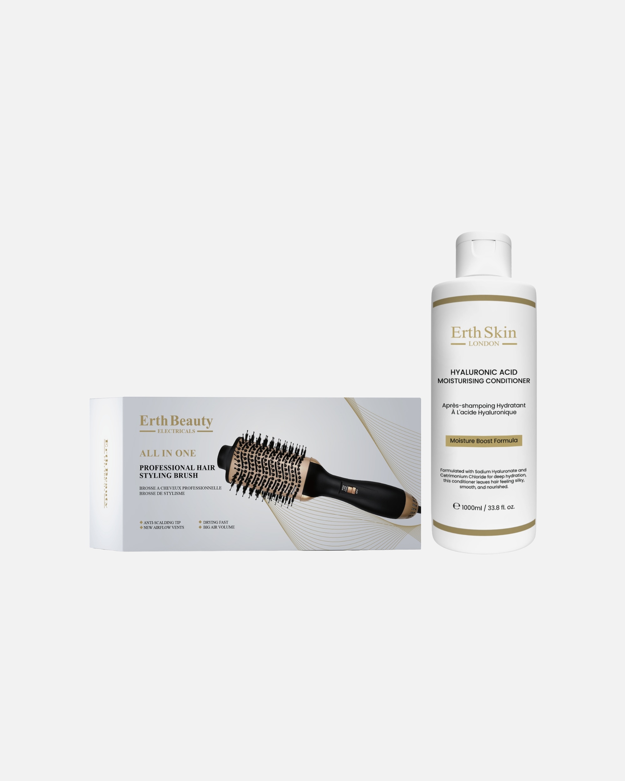 Warmluftbürste für Unisex ErthSkin London Haarstylingbürste EU Duo Hyaluron 1 Stück