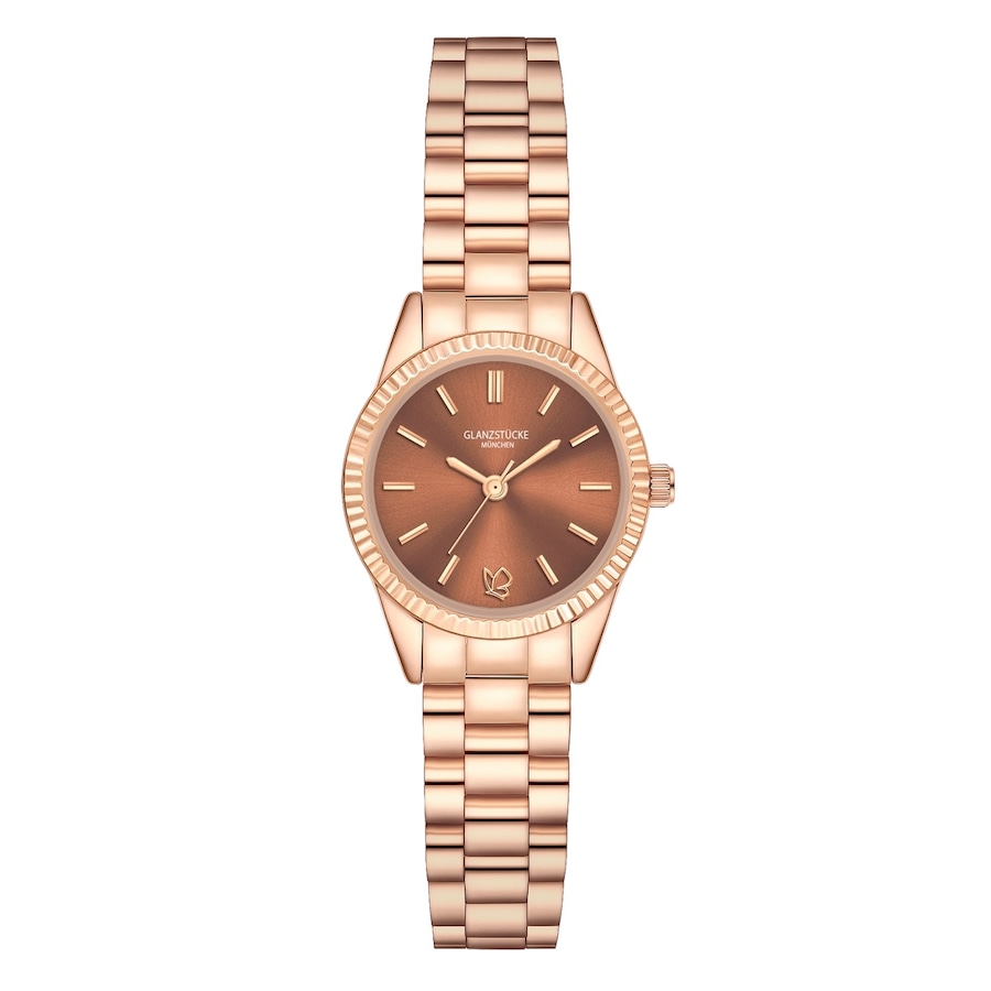 Glanzstücke München Armband-Uhr aus Edelstahl in roségold 25,0 mm Damen
