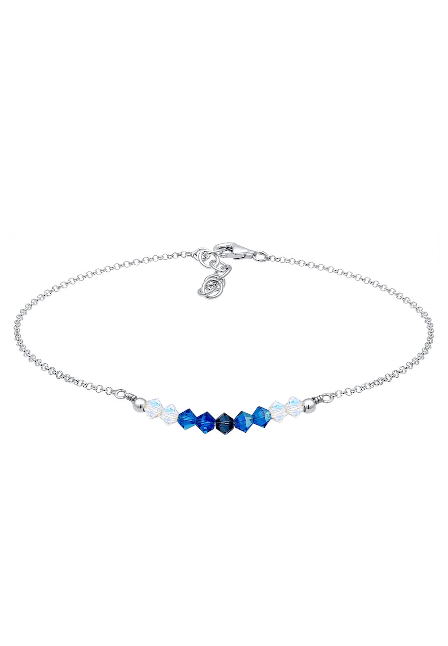 Elli Kugel Strand Meer 925 Sterling Silber, mit Kristallen von Swarovski Blau Damen