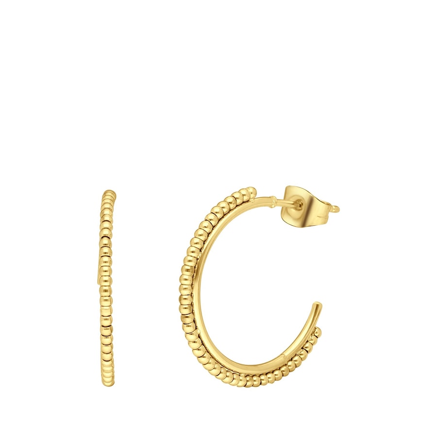 Lucardi Ohrringe Stahl Gold Damen