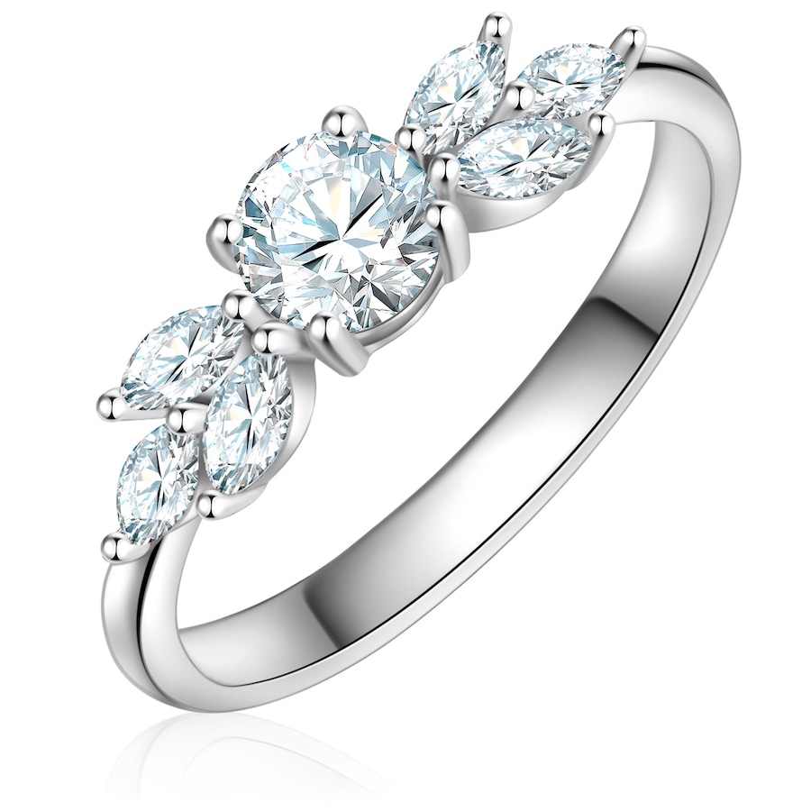 Trilani Ring aus Sterling Silber in silber mit Zirkonia 50 Damen