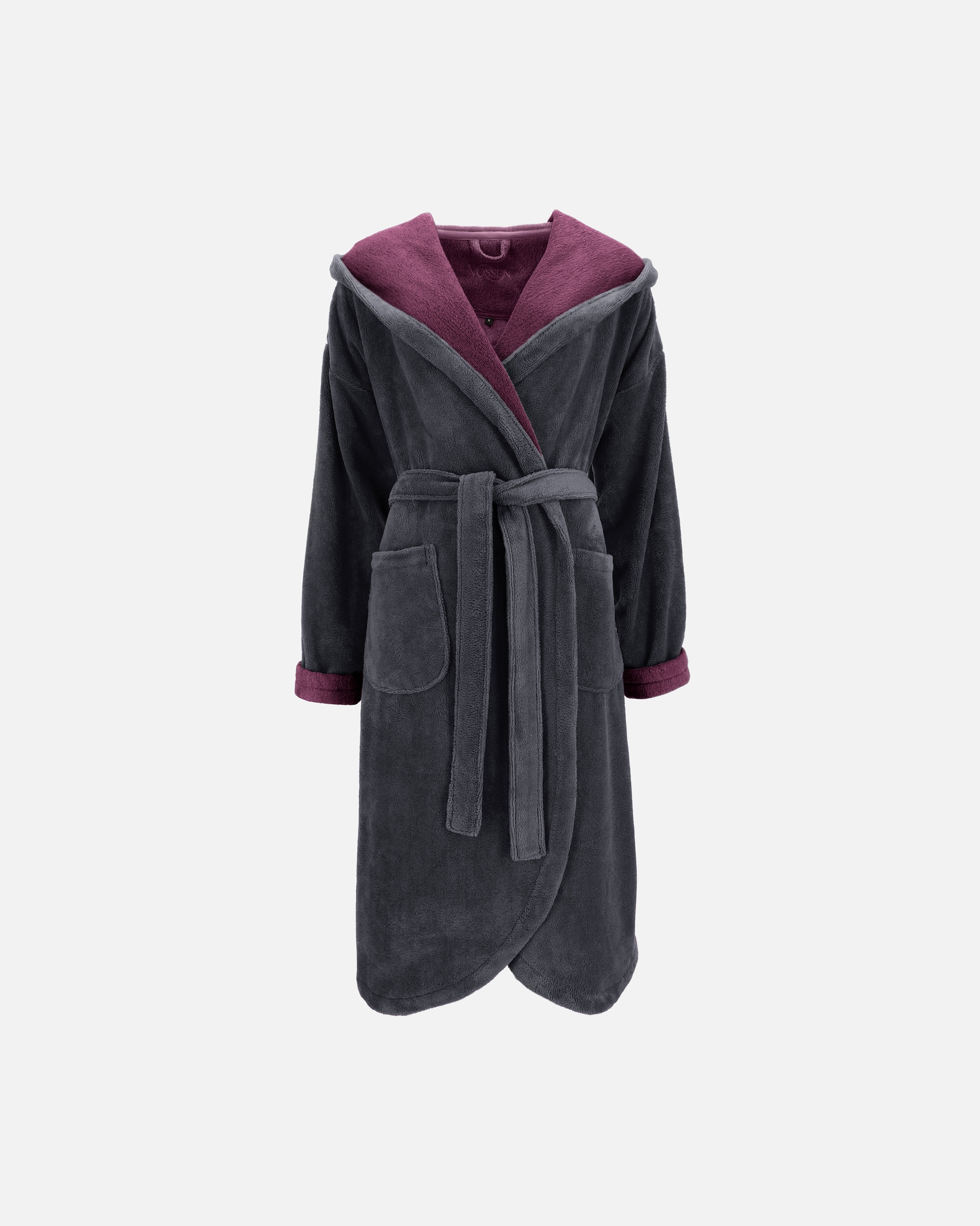Bademantel für Unisex Vossen Vossen Bademäntel Damen Kapuze Balance Carmen graphit/elderberry - 0005 M