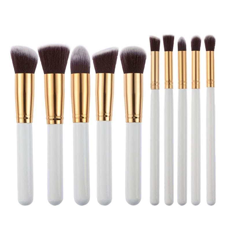 Technique Pro 10 Pieces Basic Star Makeup Brushes Weiß / Gold