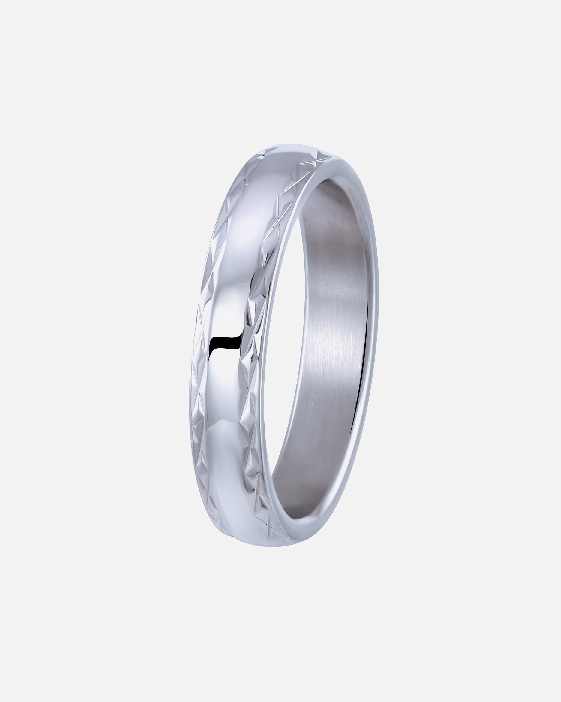 Ring für Männlich Lucardi Ringe 'Marseille' Stahl - silbern 60mm