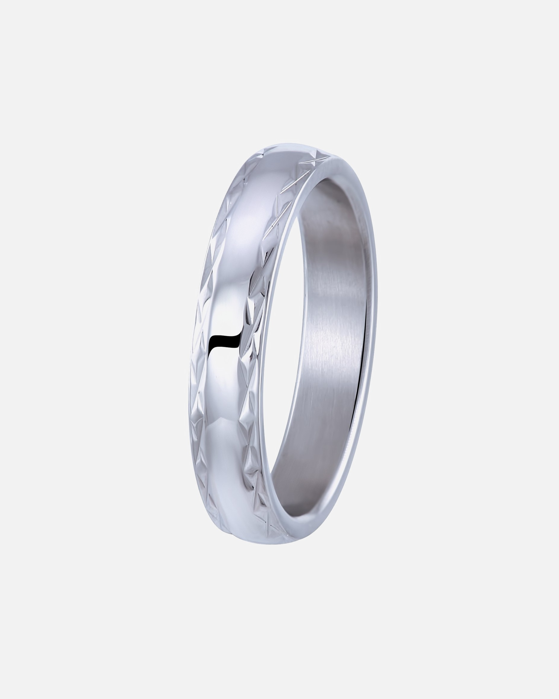 Ring für Männlich Lucardi Ringe 'Marseille' Stahl - silbern 64mm