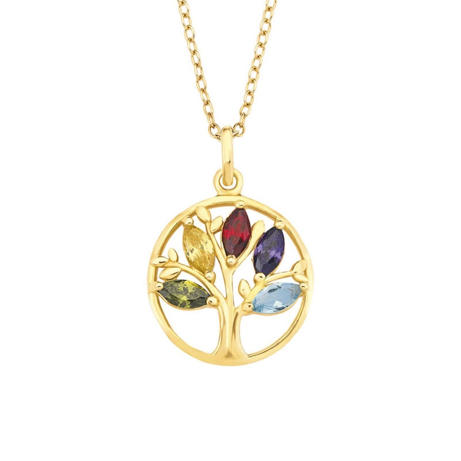 amor Kette mit Anhänger gold Weiss Damen
