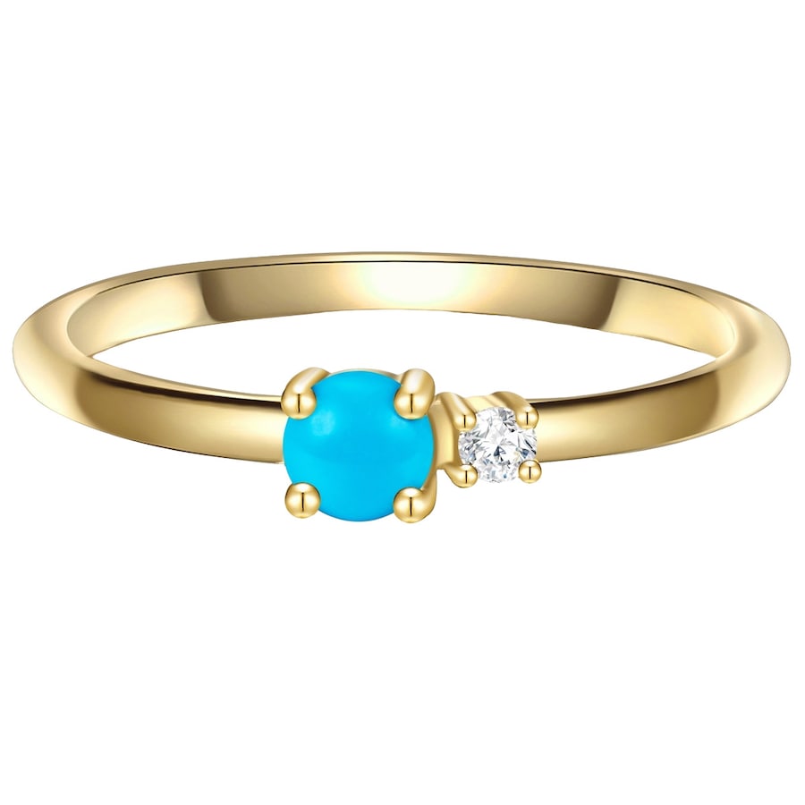 Glanzstücke München Ring Sterling Silber Zirkonia in Gelbgold 48 Damen