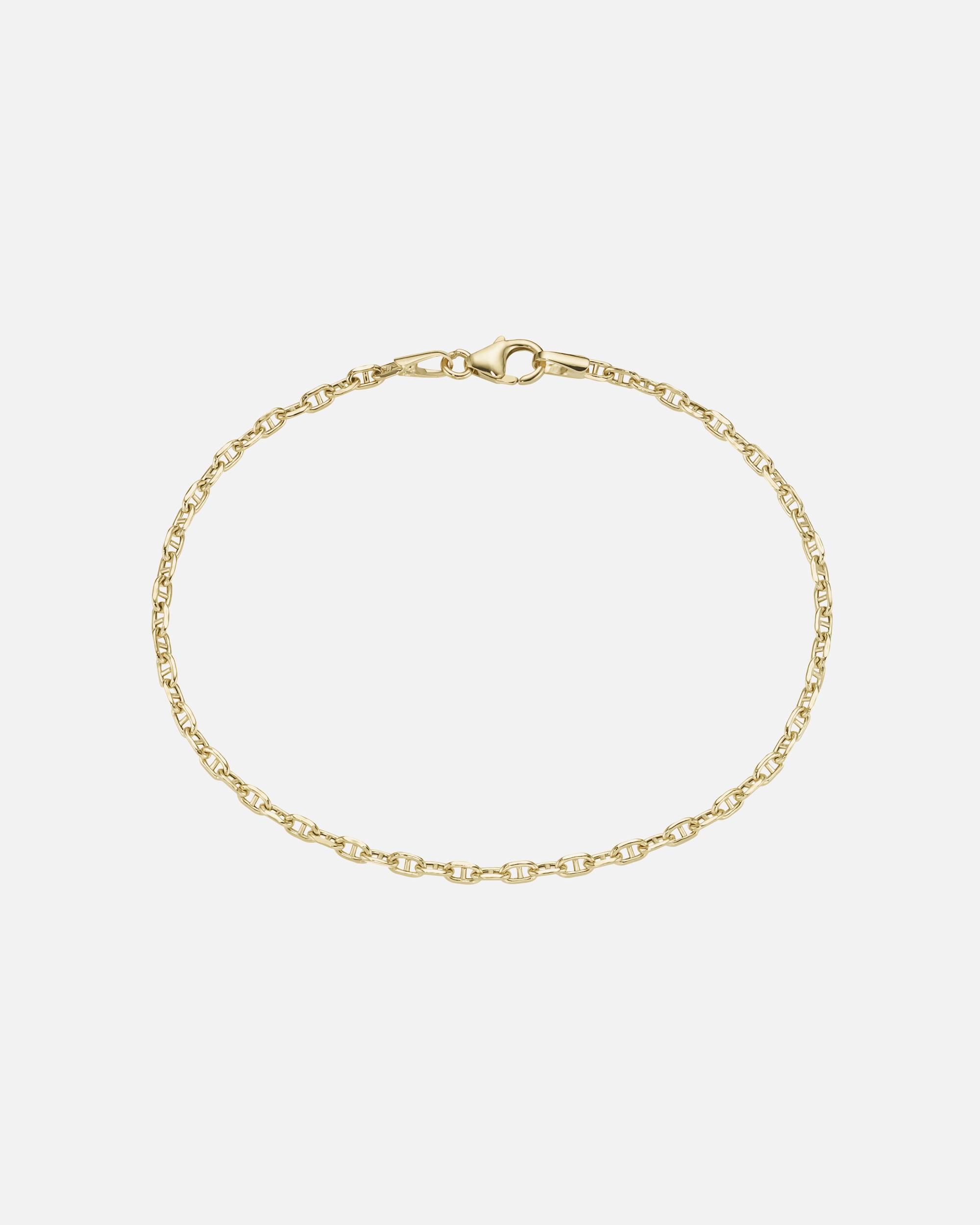 Armband für Unisex Luigi Merano Armband Stegankerkette, diamantiert, Gold 585 21 cm